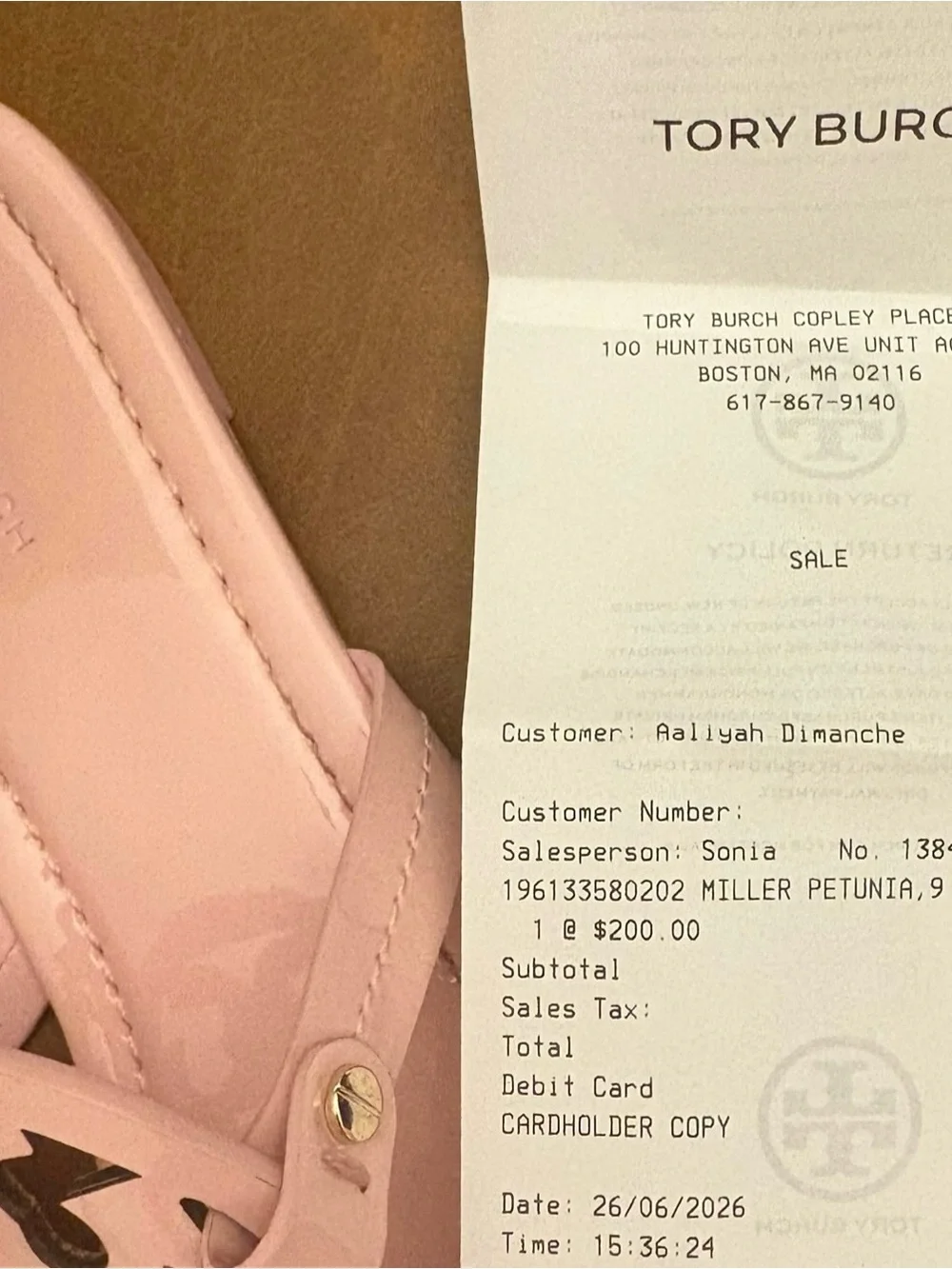 Tory Burch Pink Patent Miller Logo Thong Sandals